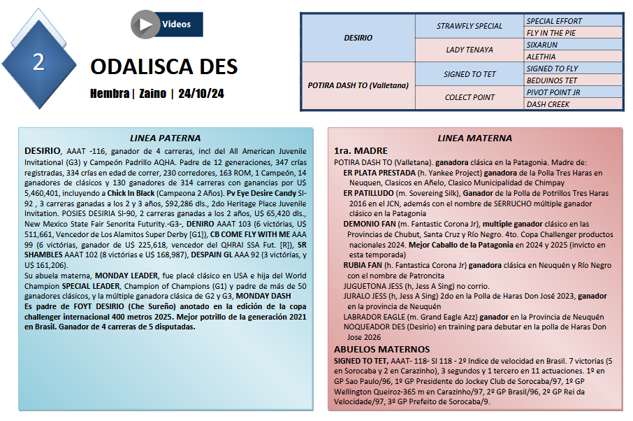 Pedigree - Odalisca Des